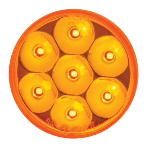 Grand General 76580 Amber 2-1/2" Low Profile Pearl 7-LED Amber/Amber Light Only