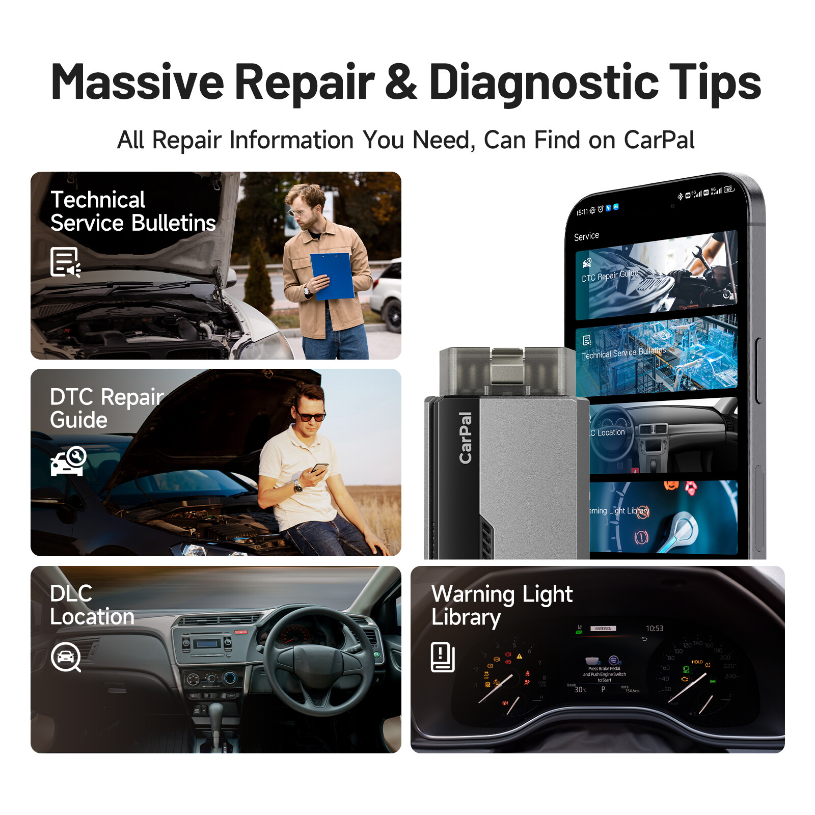 TOPDON CarPal OBD2 Scanner Code Reader Full System Car Diagnostic Tool 2026