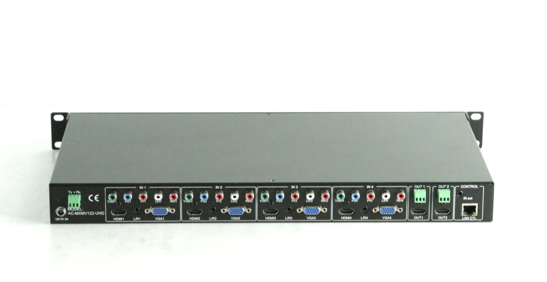 AVPro Edge AC-MXMV122-UHD Multi-format Seamless 4x2 Matrix w/ 4K Quad Split m412