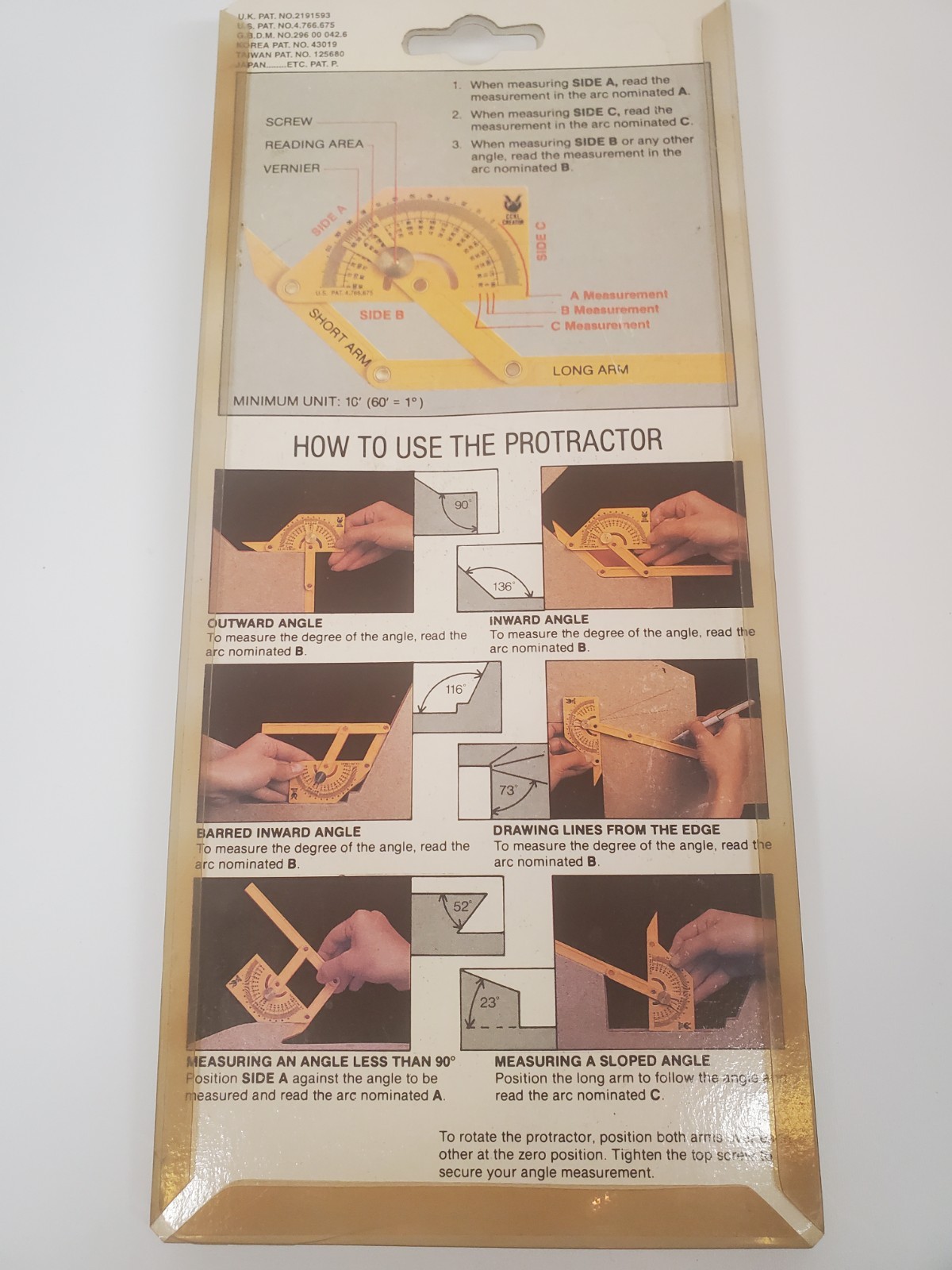 CCKL Creator Compound Protractor (Plastic) - Measuring Tool - NEW