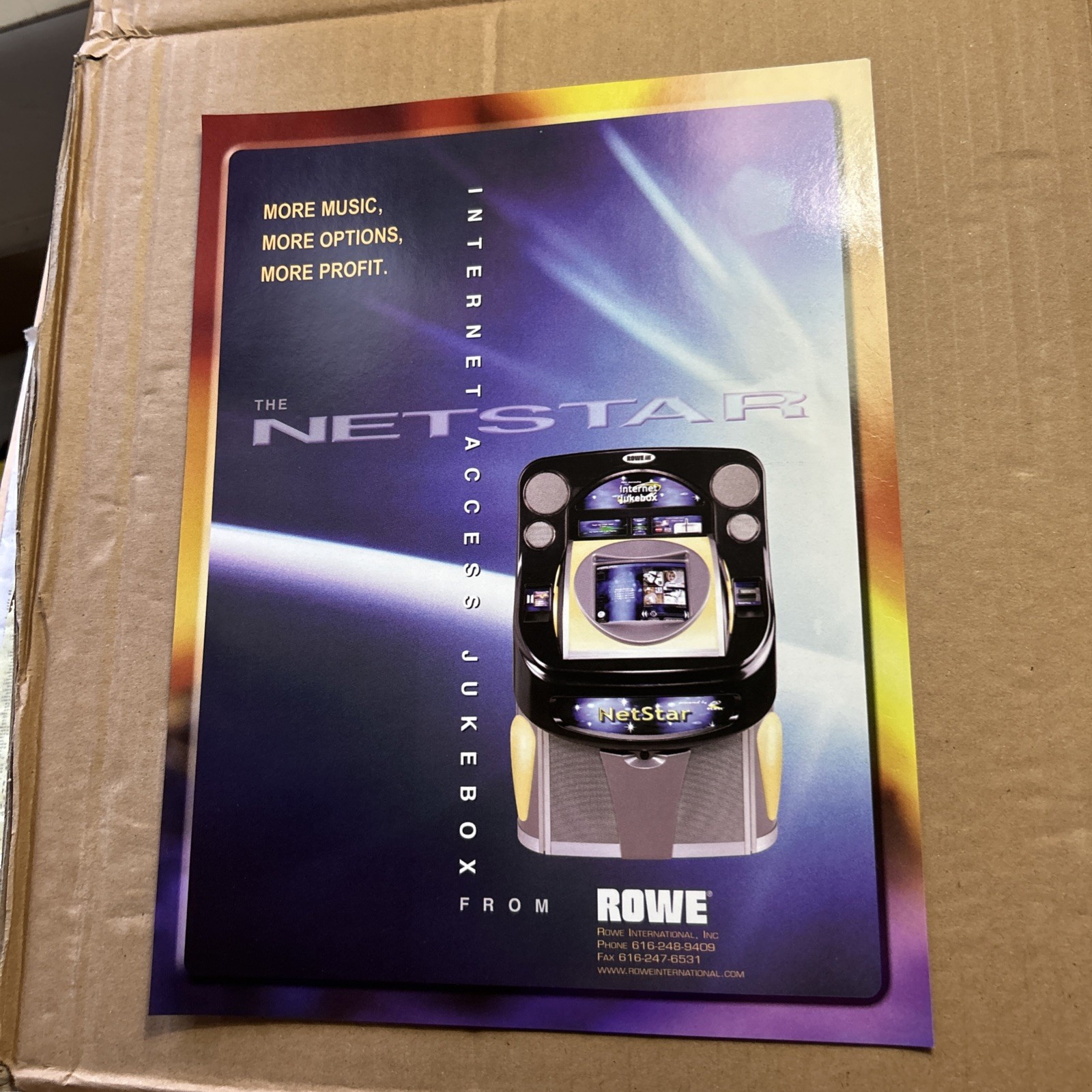 original ad Jukebox ROWE 2003 Net Star Internet Ad FLYER