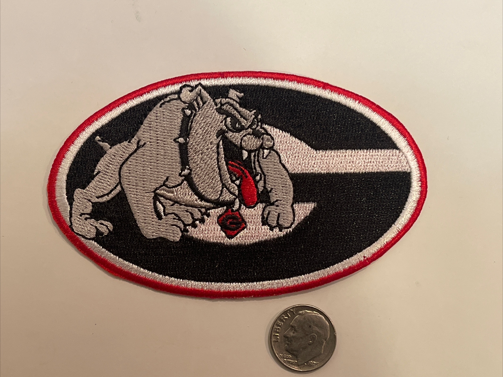 UGA Georgia Bulldogs Vintage Embroidered Iron On Patch  4" X 2" awesome