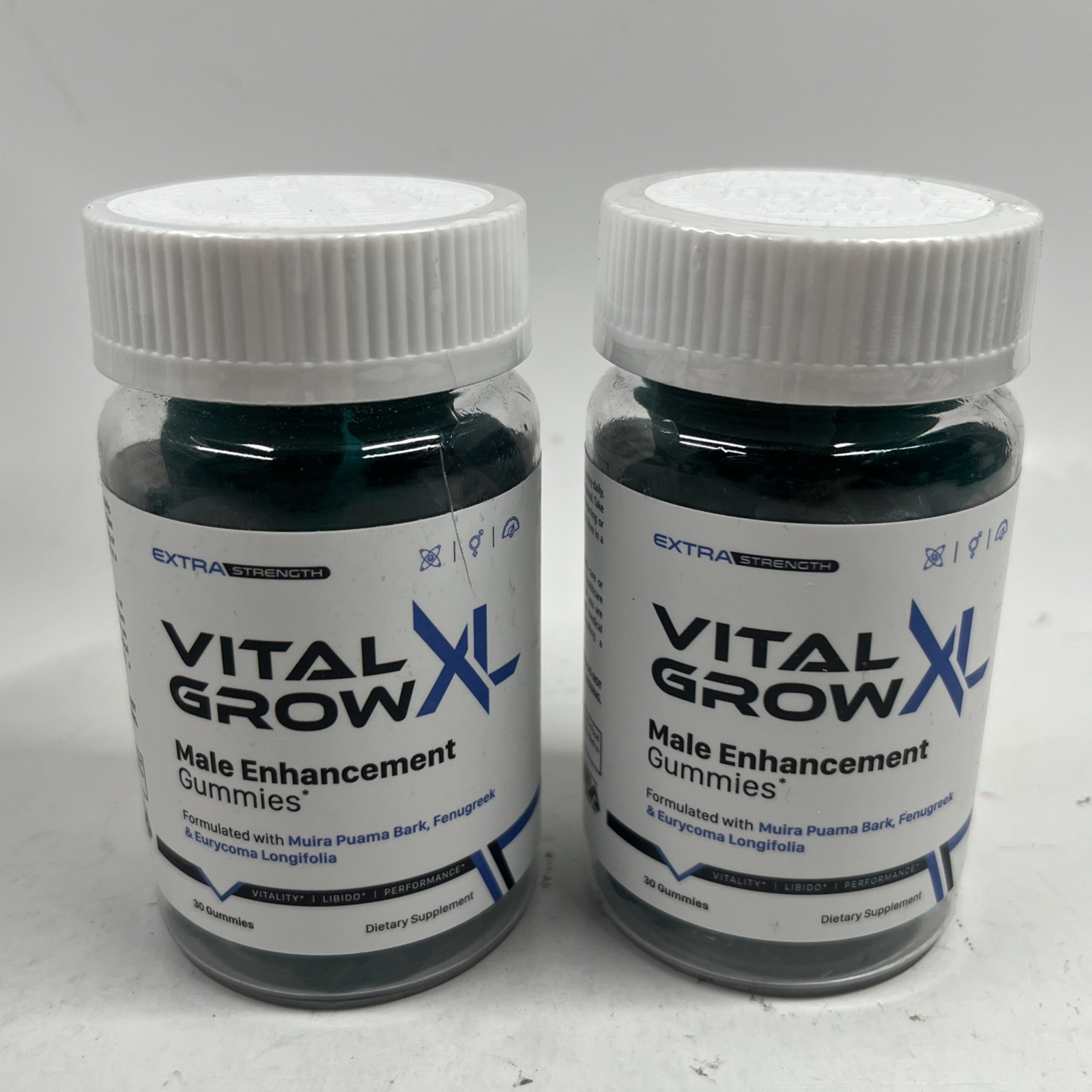 2 Pack Vital Grow XL Extra Strength (30 Blue Gummies Each) New Sealed Ex 11/2028