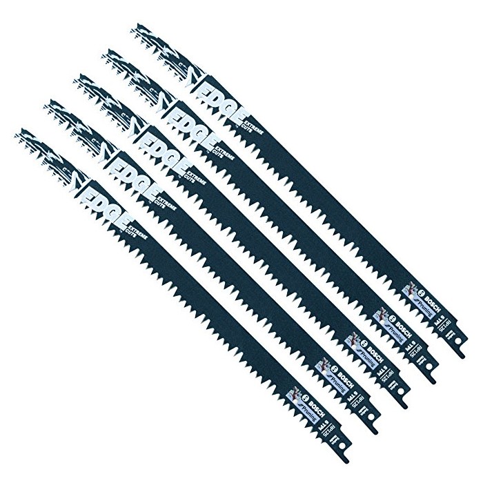 Bosch Genuine 5 pc. 12" 5 TPI Edge Reciprocating Saw Blades for Pruning - RP125