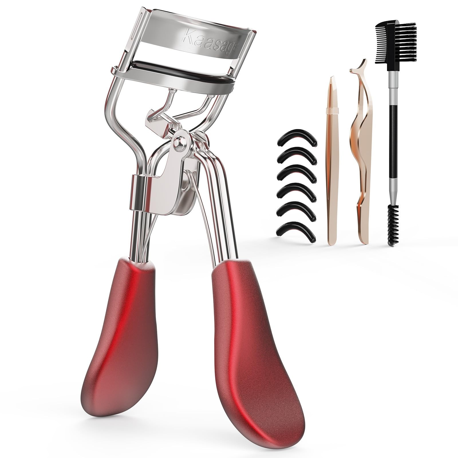 Professional Stainless Steel Eyelash Curler Ergonomic Handle 6 Replacement