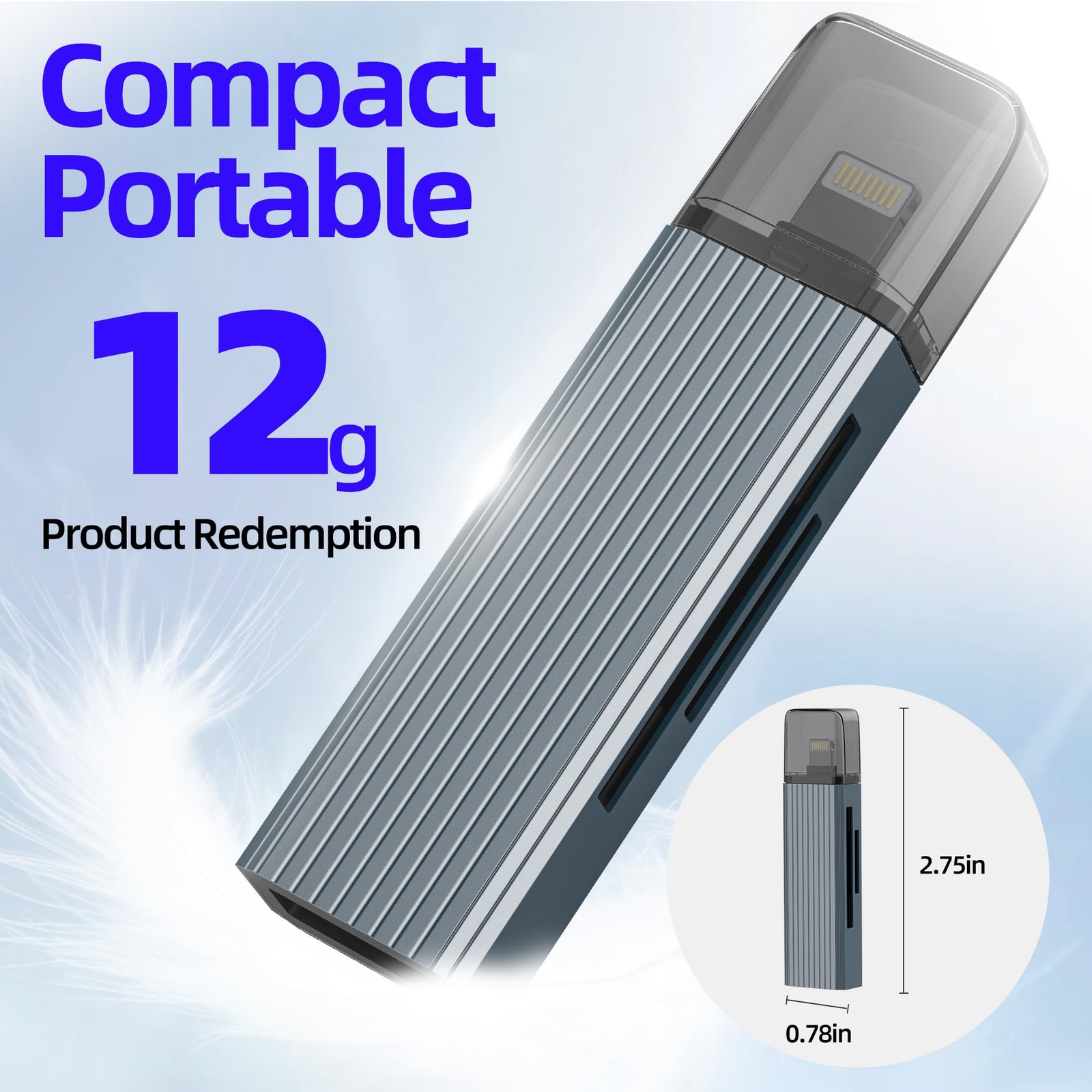Digital SD Card Reader for Iphone 14 13 Plus (3in1) Lightning to USB Adapter ...