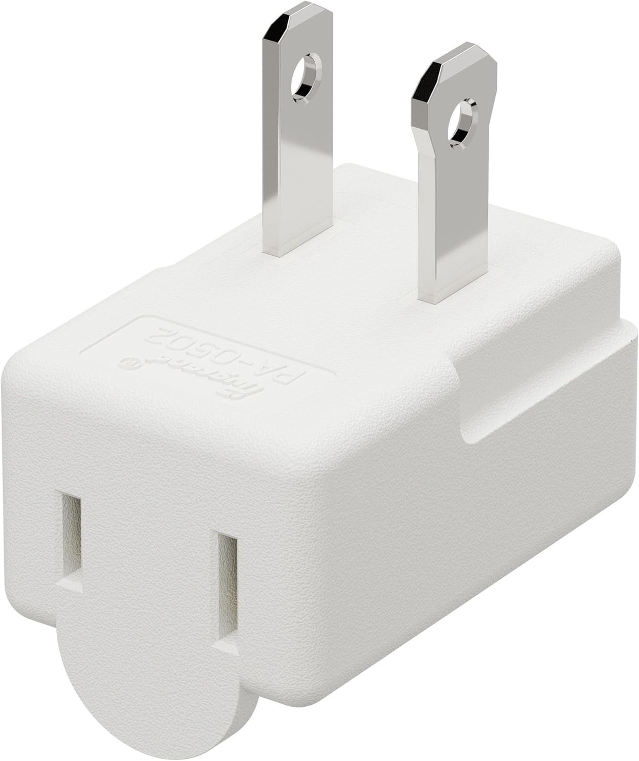 Polarized 2-Prong L Type Adapter, Vertical Right Angled Down Angle AC Adapter...