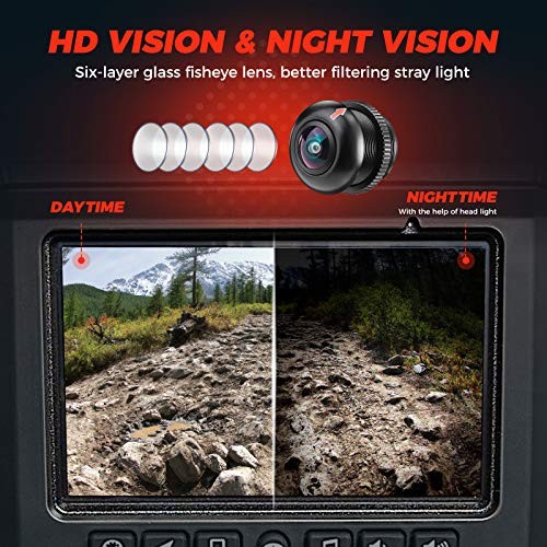 PRO XP Front Camera Kit, 720P HD Wide 170-Degree Visual Angle for 7 inch Ride
