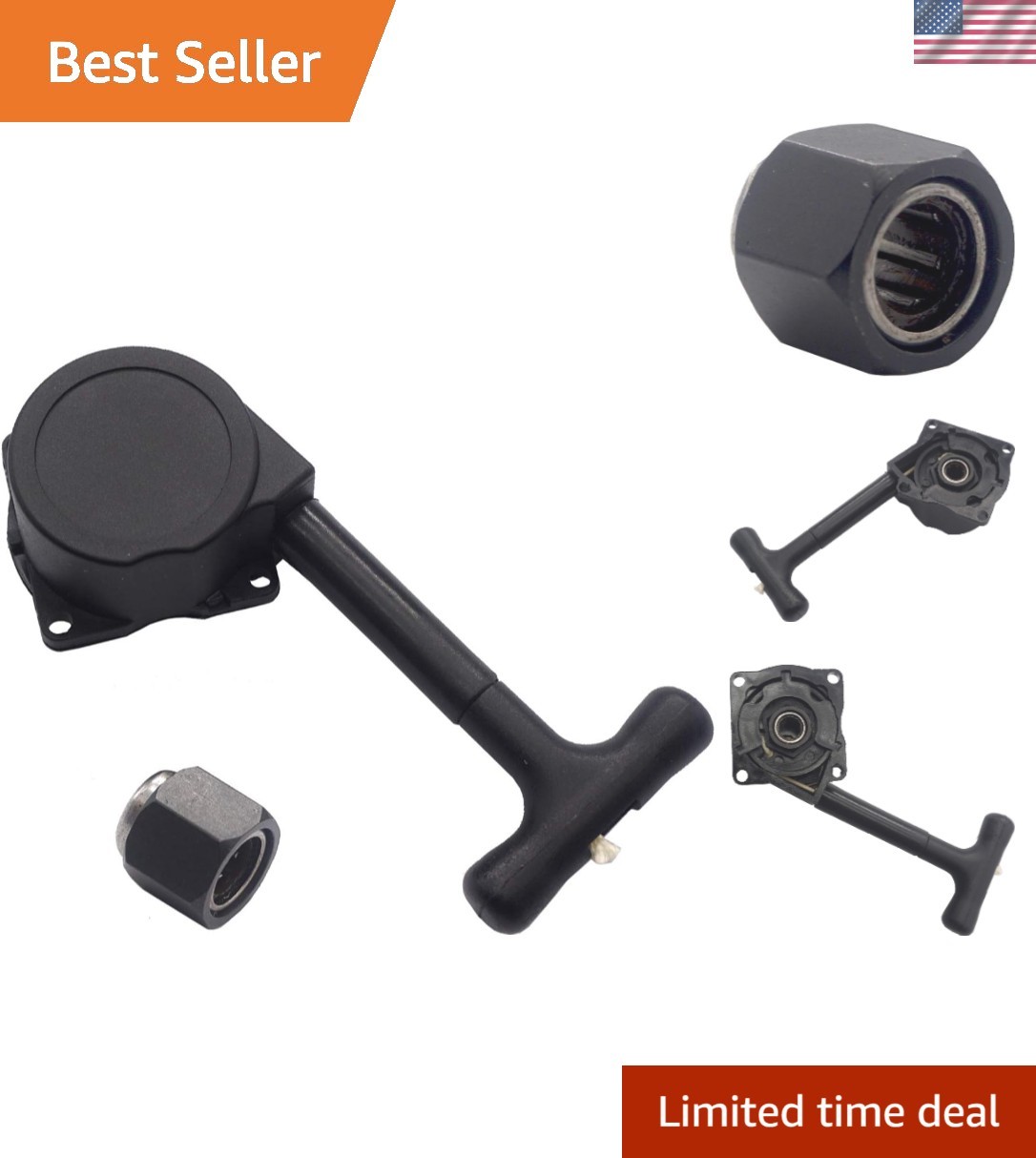 Durable Engine Pull Starter and 12mm Bearing for Redcat & Traxxas Nitro Models