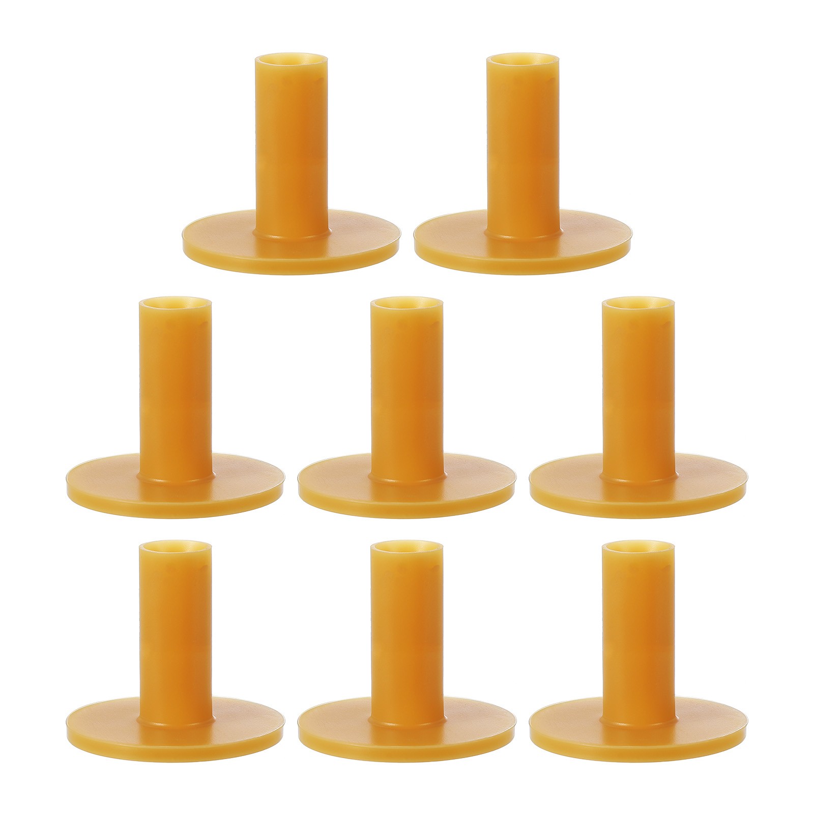 8 Pack Rubber Golf Tee 2.1 Inch Golf Tees Training Tee Yellow