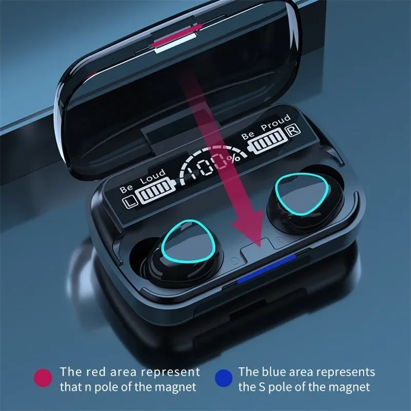 TWS Bluetooth Earbuds Waterproof Bluetooth 5.3 Headset Noise Cancelling Wireless