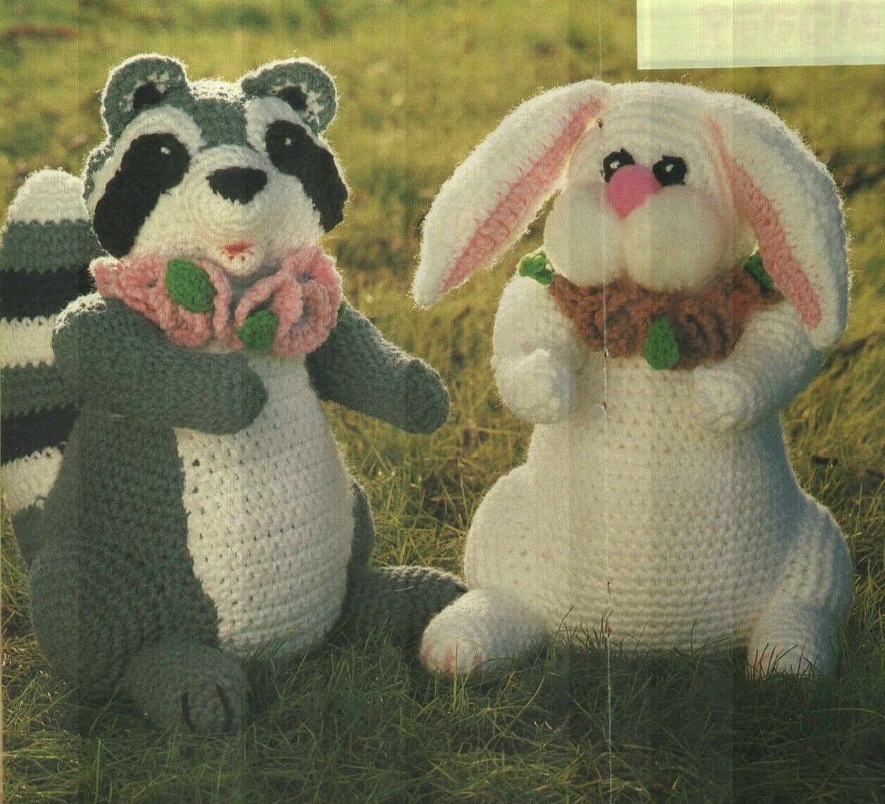 REGGIE & PUFFY RACCOON & BUNNY DIGEST SIZE CROCHET PATTERN INSTRUCTIONS