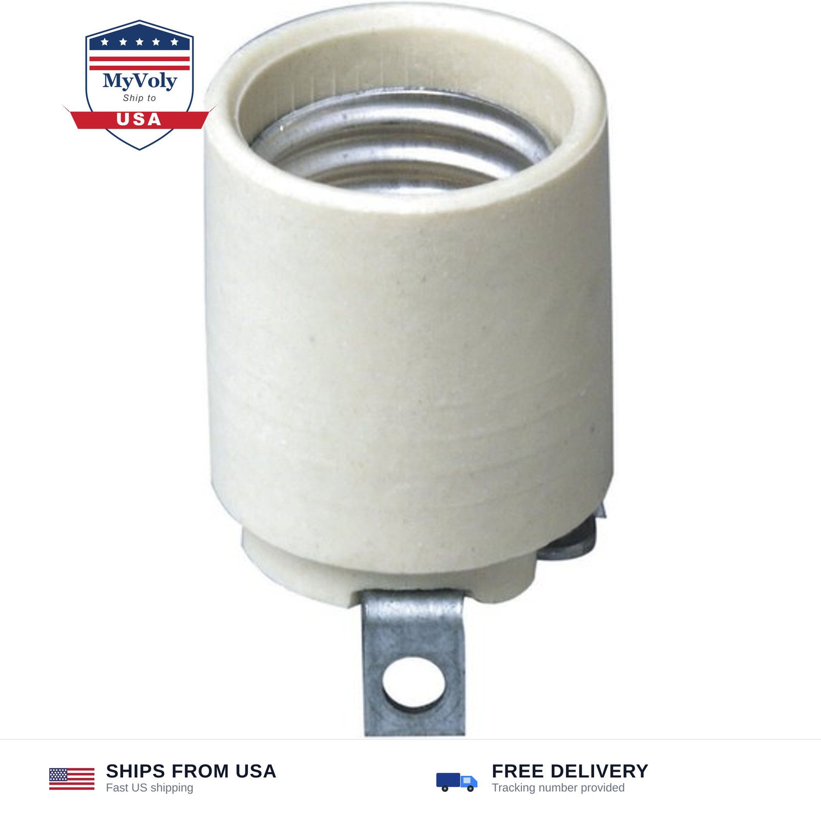 Leviton Medium Base, One-Piece, Keyless, Incandescent, Unglazed Porcelain Lam...