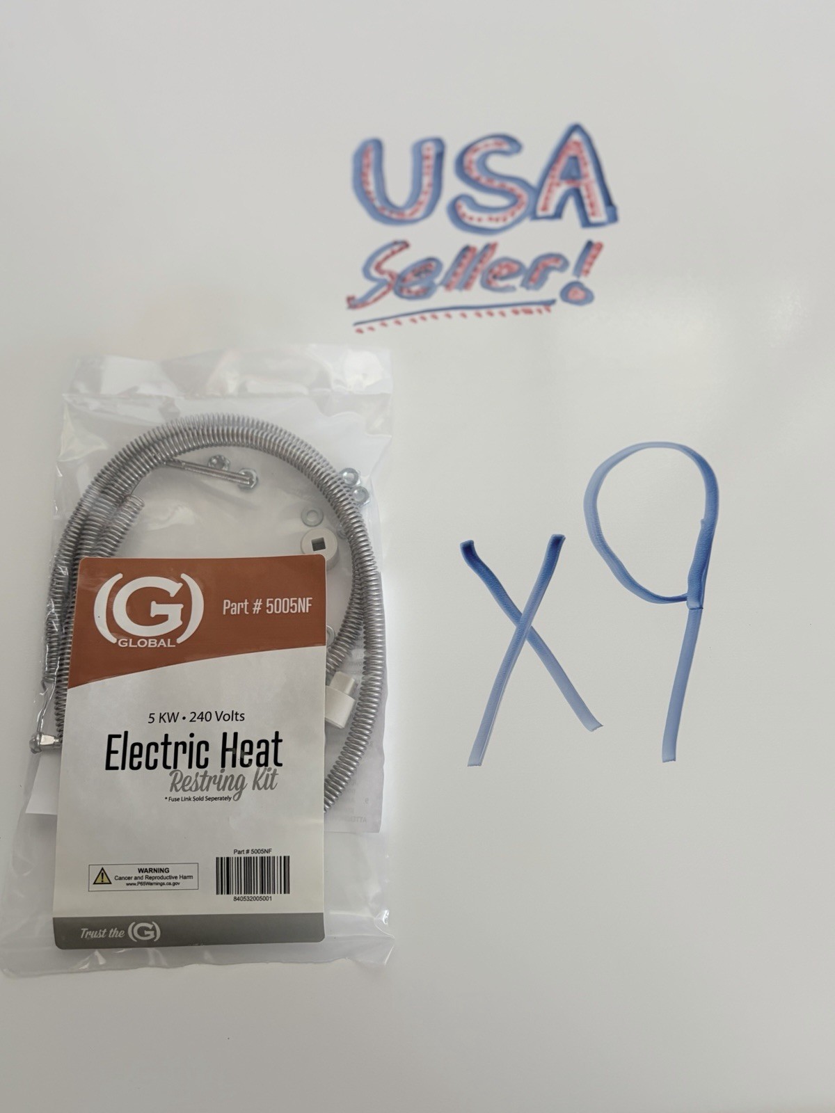 Qty 9 Global Non-Fused Electric Heat Restring Kit 5KW • 240 Volts •Free Shipping