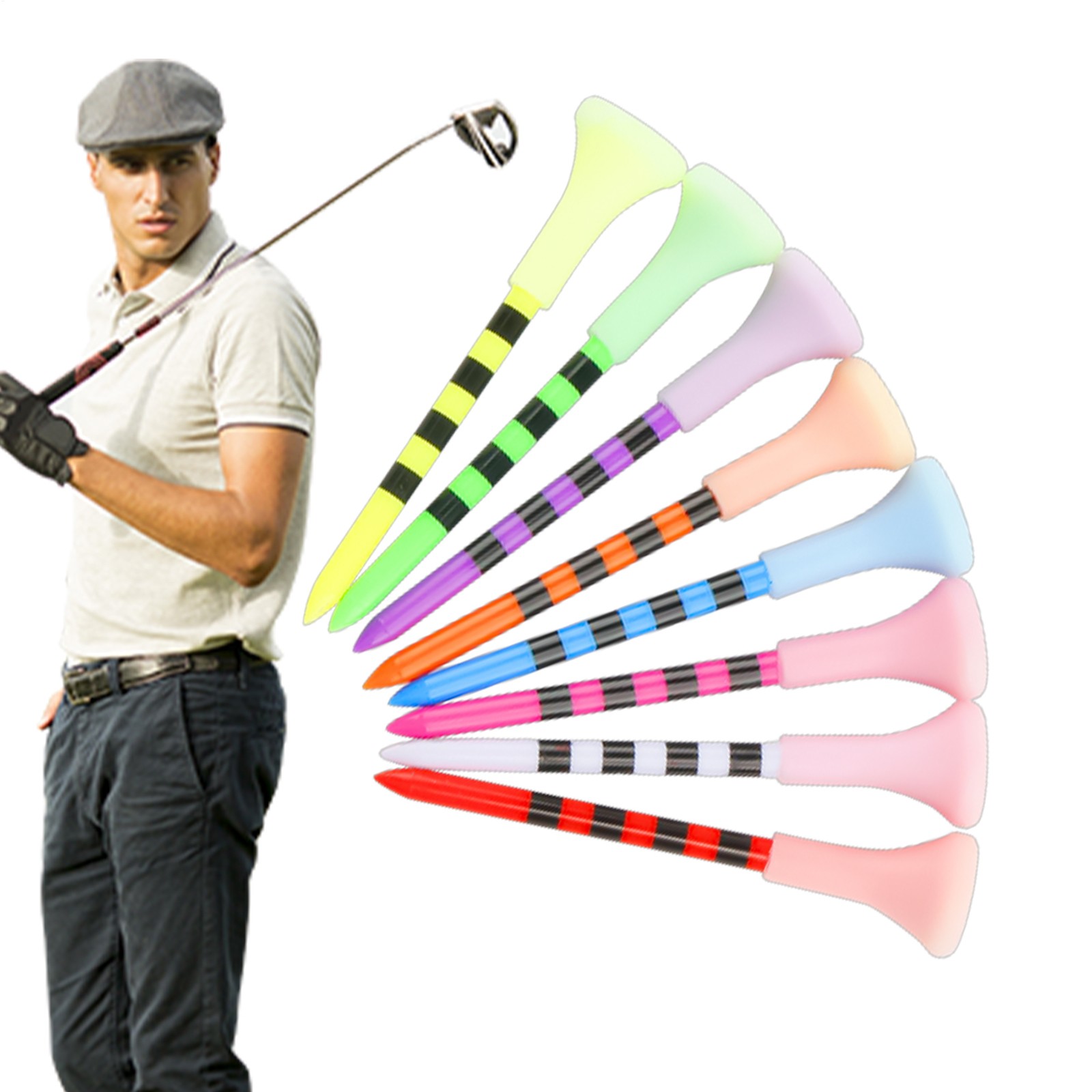 Light Up Golf Tees 50pcs Lighted Golf Course Supplies Professional