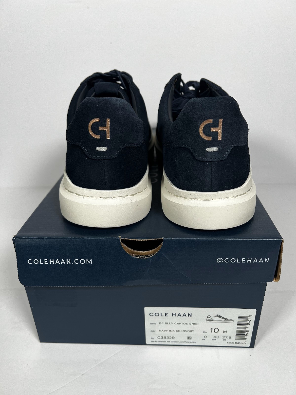 Cole Haan Grandpro Rally Cap Toe Navy Ink Ivory Men’s Size 10 M C38329