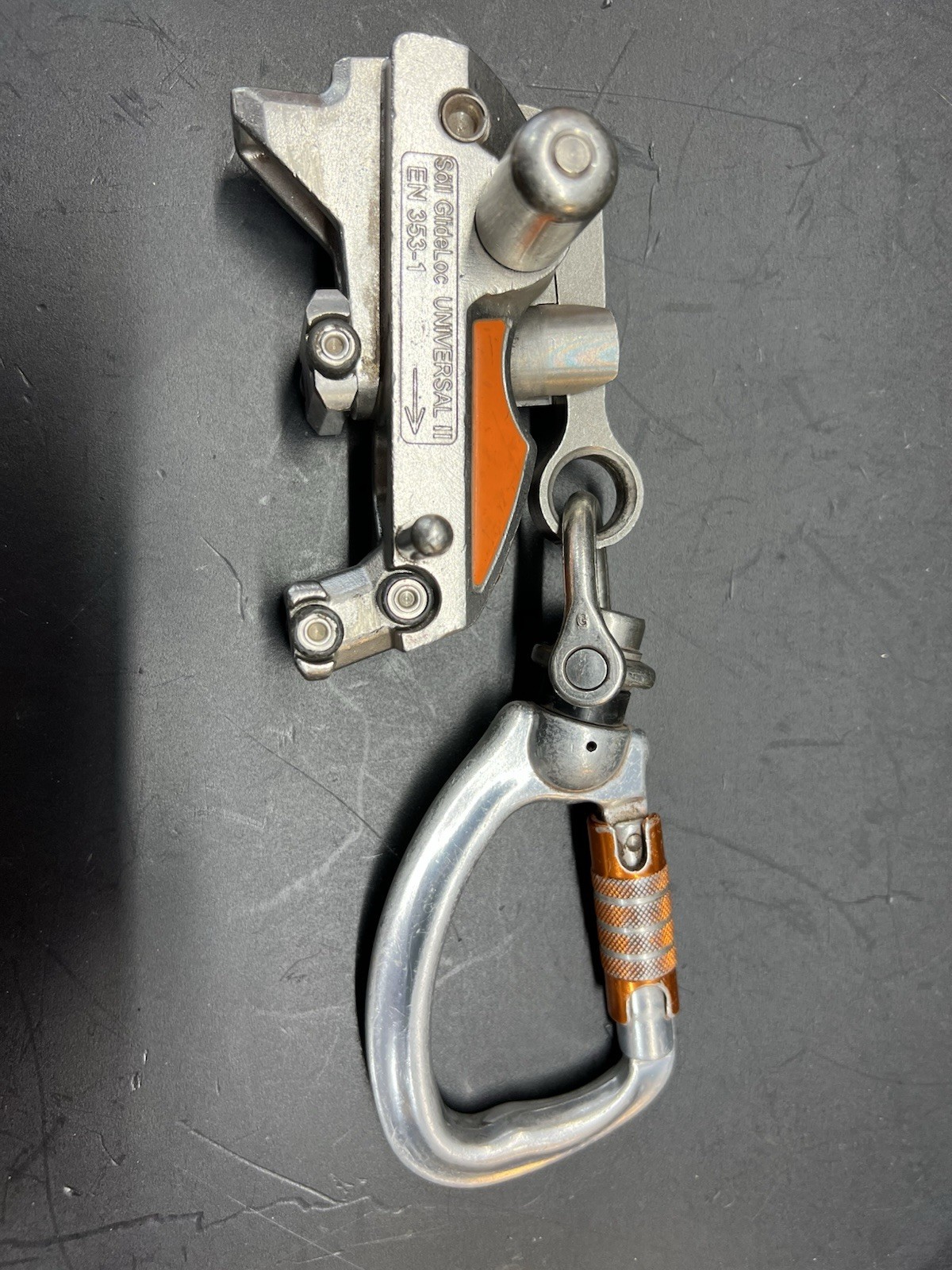 Honeywell Miller Soll GlideLoc Universal II Fall Arrester -Silver/Orange EN353-1