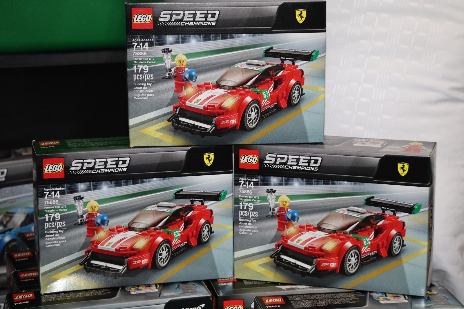 Lego 75886 Ferrari 488 GT3 Scuderia Corsa Sealed 3 set lot