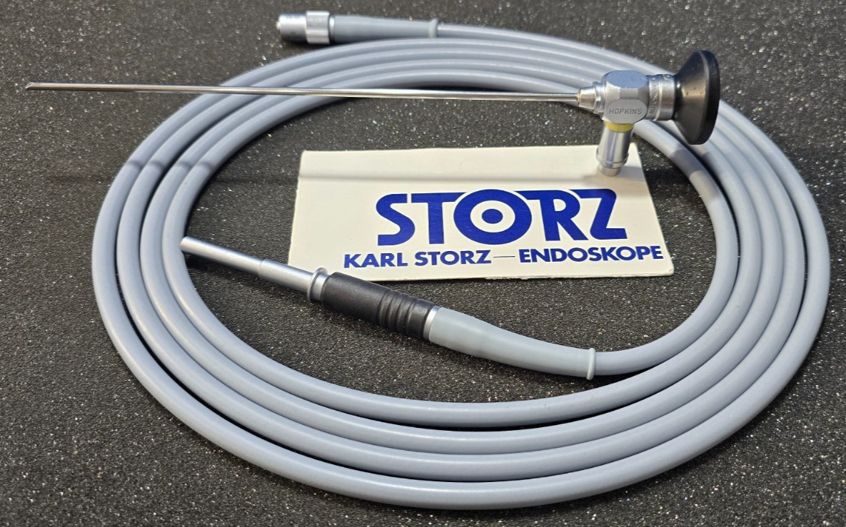 Karl Storz 7218 CA Pediatric scope 2.7mm x 70* x19cm & 495ND Fiber Optic Cable