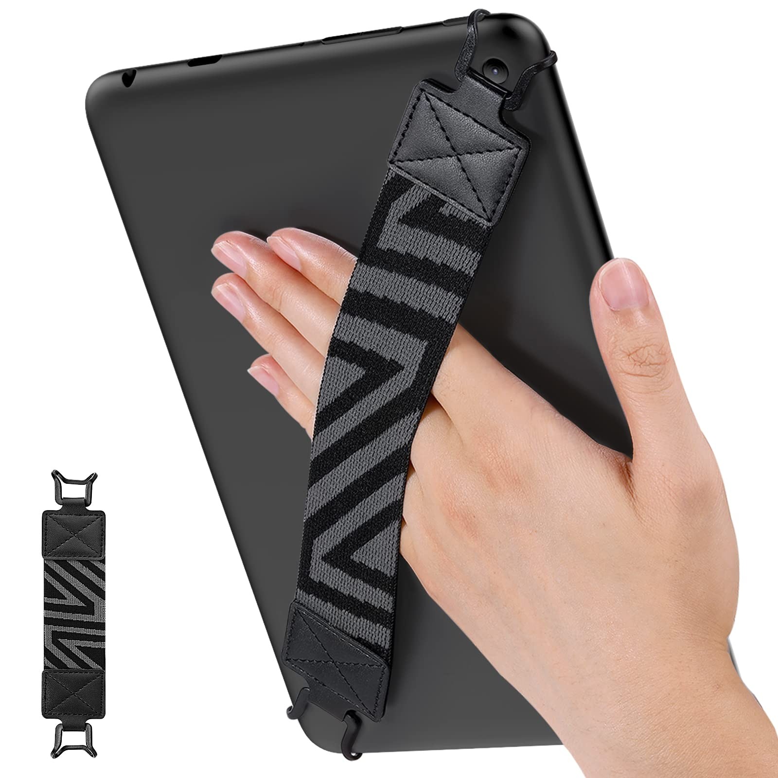 MoKo Security Hand-Strap for 9-11 Inch Tablet, iPad Pro/Air/Kindle Fire Black