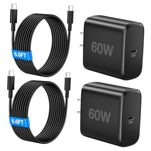60W USB C Charger, 2Pack 60 Watt Super Fast Charger USB C Android Phone