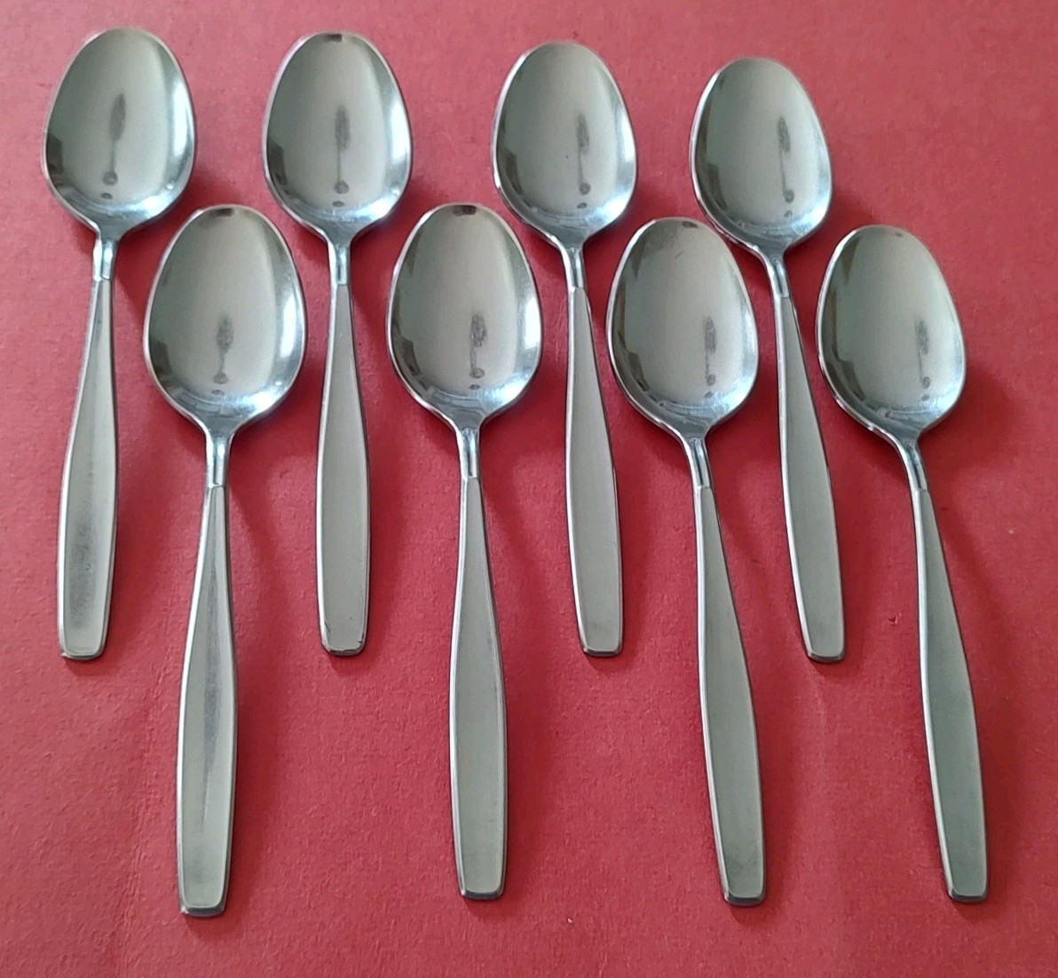 8 Rogers Cutlery Co CREATION Stainless Teaspoons IS USA Free Shipping