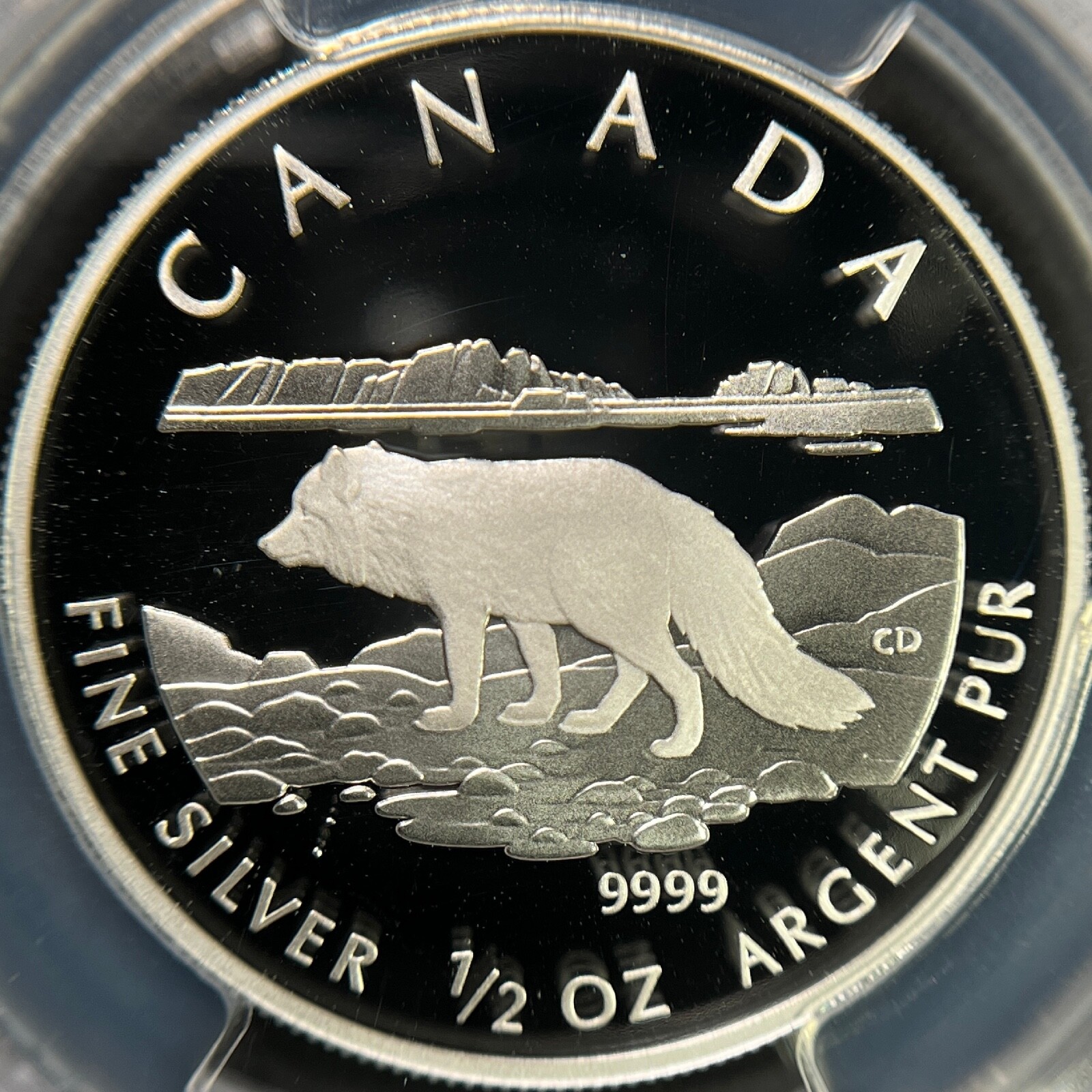 CANADA. 2004, 4 Dollars, Silver - PCGS PR69 - Top Pop 🥇 Arctic Fox, Lone Fox