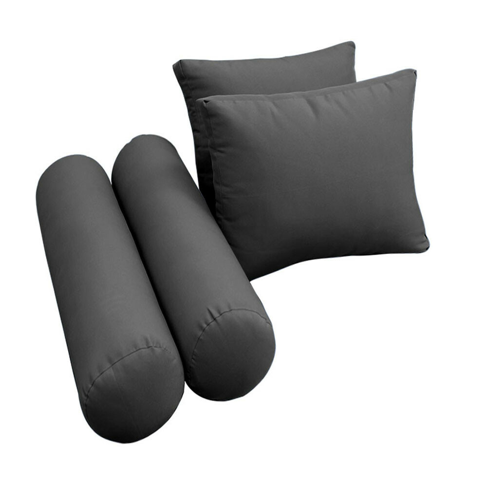 5PC Knife Edge Daybed Mattress Cushion Bolster Complete Set Style1 Queen AD003