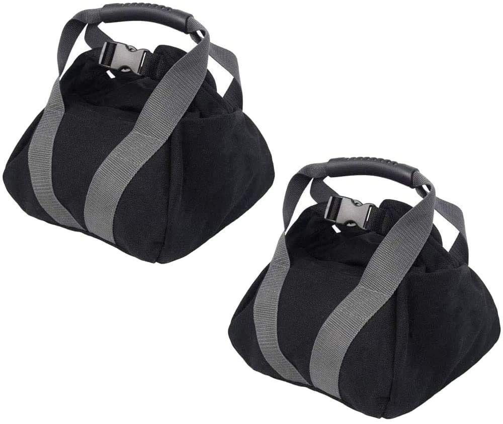 2 Pcs Adjustable Heavy Fitness Power Sandbag, Portable Black