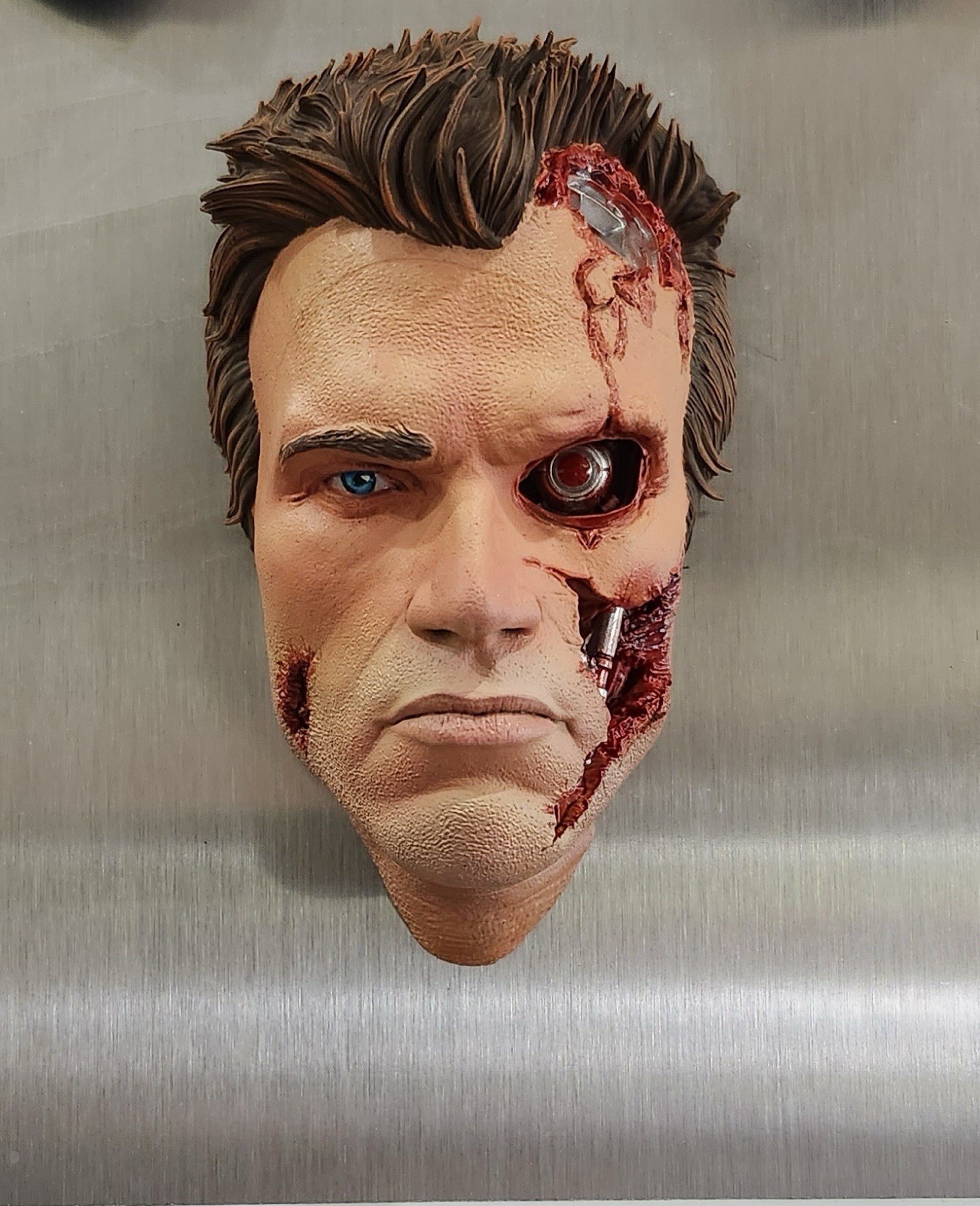 Terminator T800 Hand Painted 3D Resin Fridge Wall Magnet Arnold Schwarzenegger