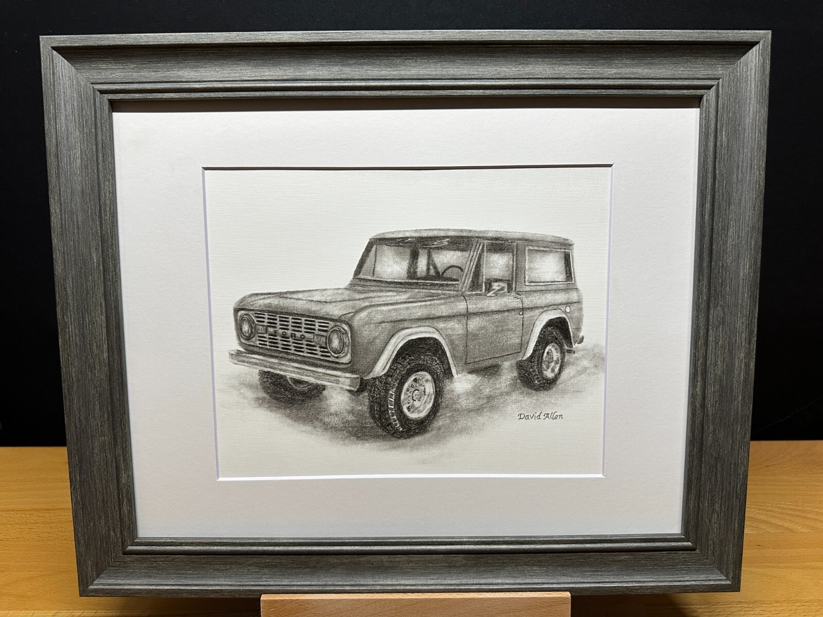 Drawing of a 1966-1977 Ford Bronco Gen 1 Graphite Pencil Art Sketch Picture
