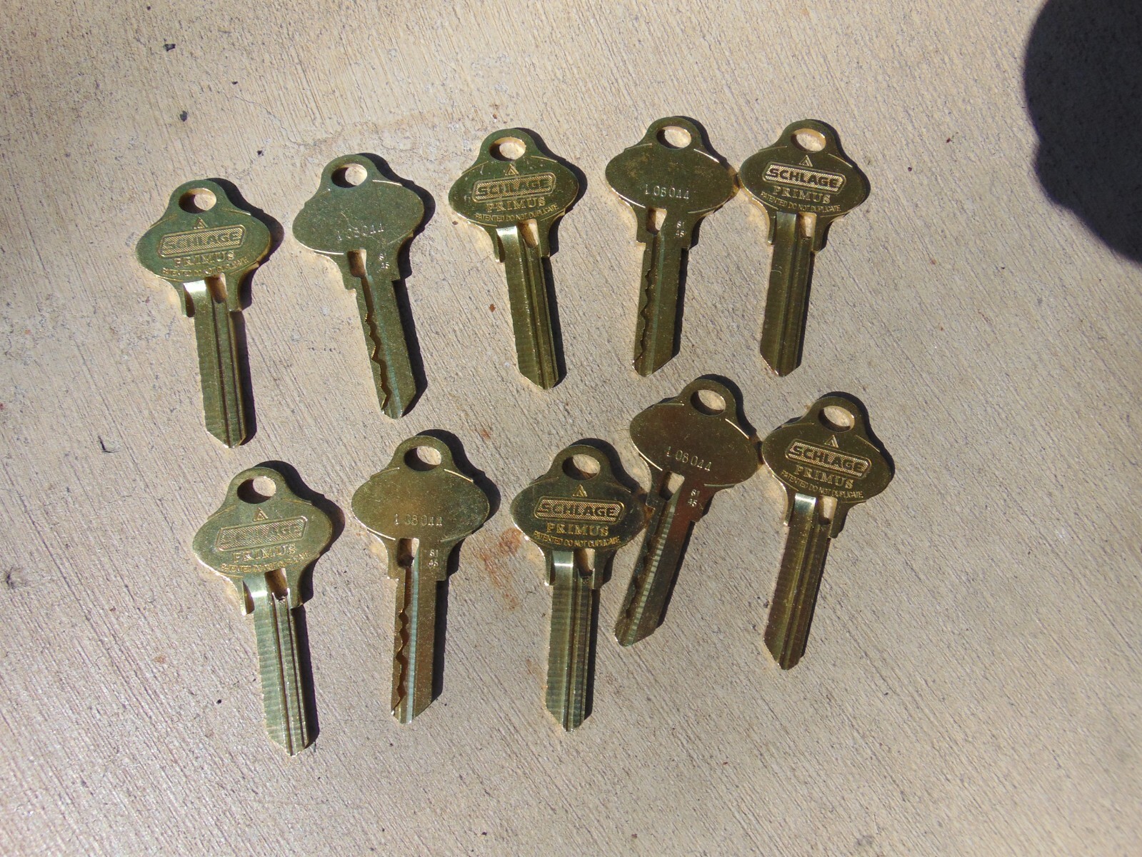 10  KEYS   EVEREST PRIMUS SCHLAGE S145  KEYS UNCUT    LOCKSMITH
