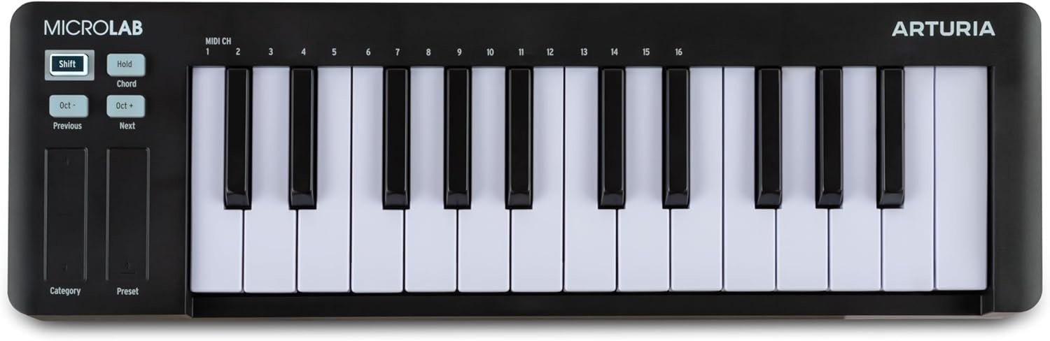 Arturia Microlab Mk3 25-Key USB MIDI Controller - Black