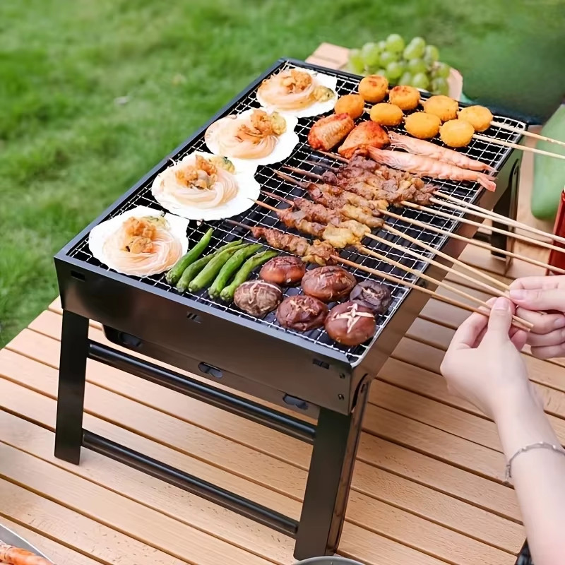 Portable Foldable Barbecue, Home Outdoor Camping Picnic Barbecue Rack, Kitchen S