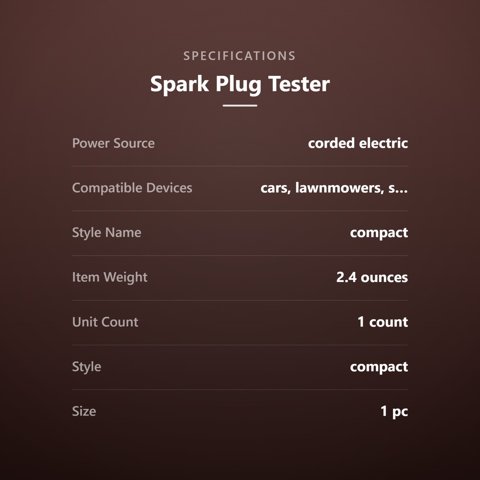 Spark Plug Tester, Spark Testers Tool, Adjustable Ignition Coil Tester | Coil...
