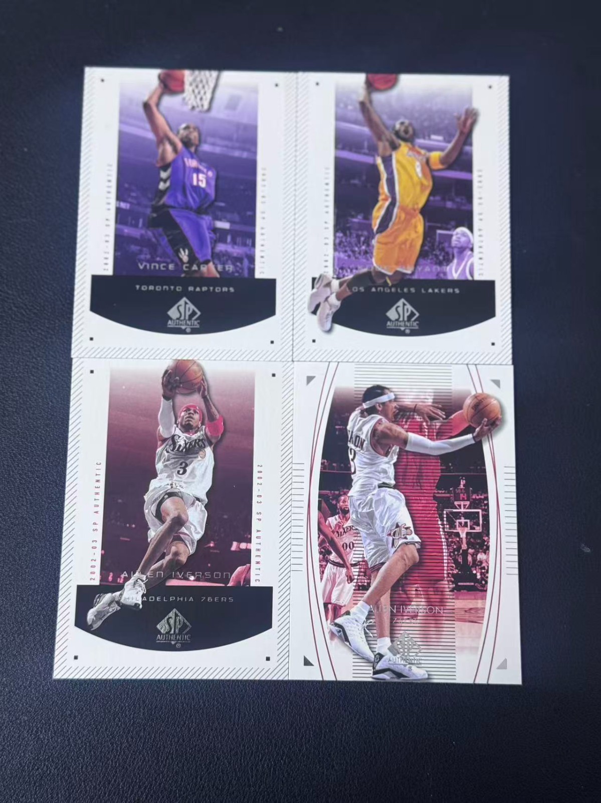 2003 Upper Deck SP Authentic Kobe Bryant/Allen Iverson/Vince Carter 4pcs