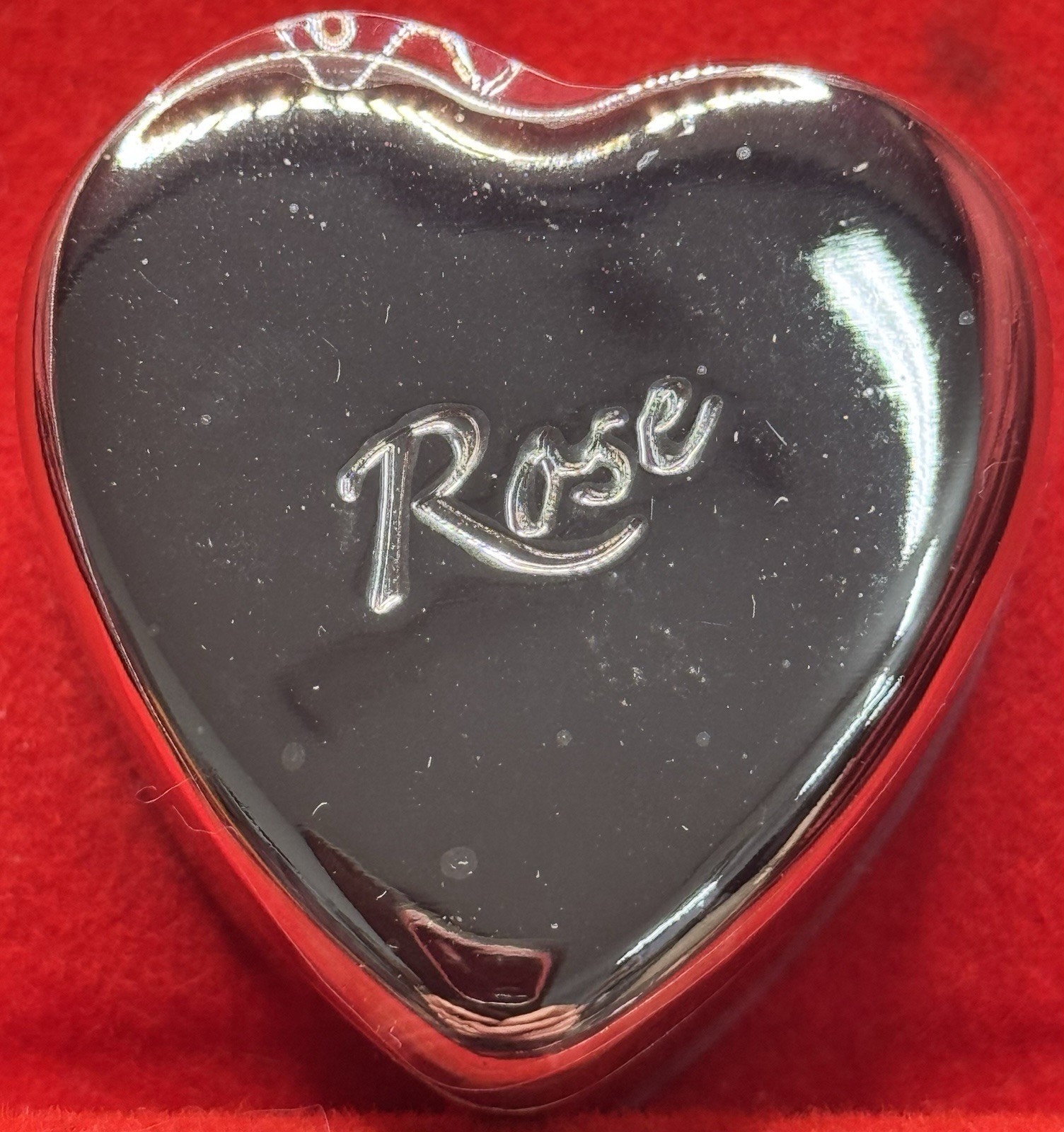 Rose Ganz Heart Trinket Box Velvet Lined 1.5” NIB Early 2000’s