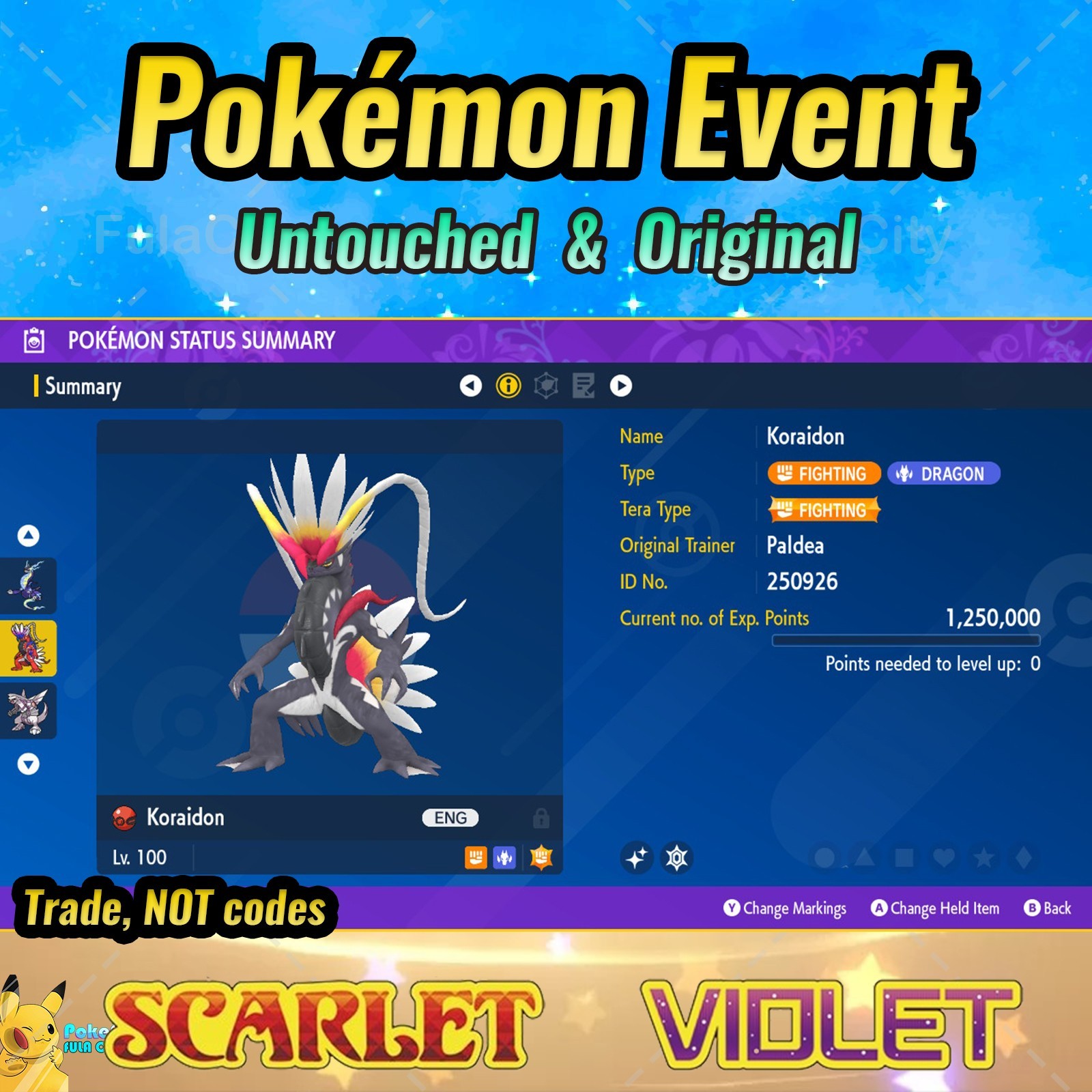 ✨ Shiny Koraidon 🟣Event Paldea American GameStop ❤️ Scarlet Violet 💜