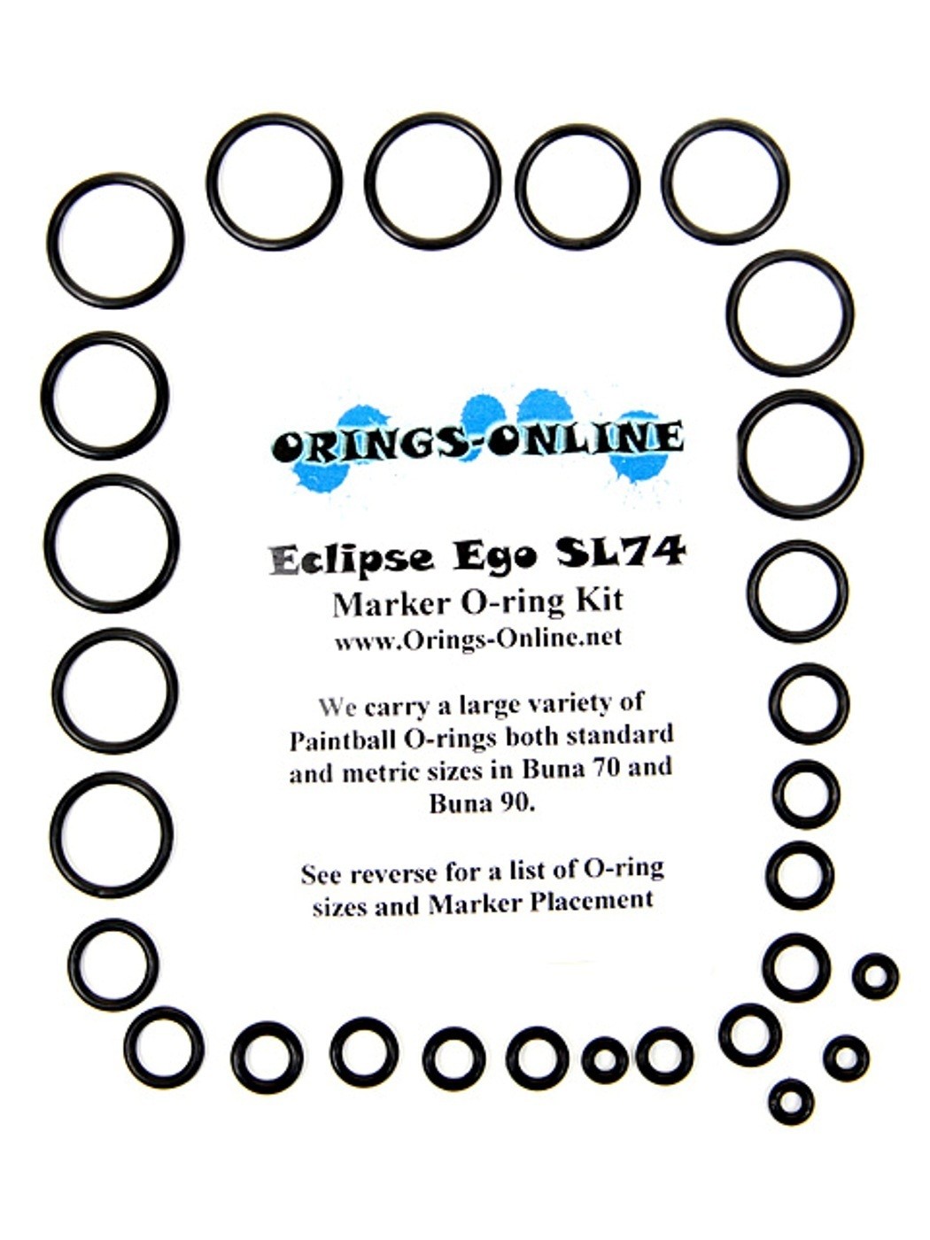 Planet Eclipse SL74 Paintball Marker O-ring Oring Kit 2 rebuilds - Aftermarket