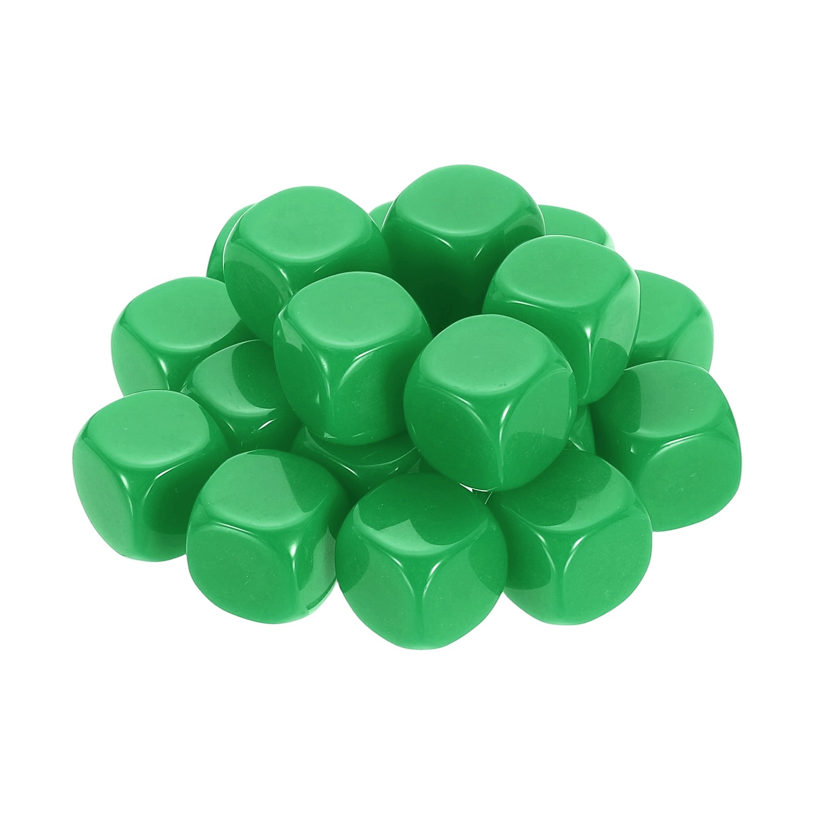 20Pcs, Rounded Blank Six Sided Dice 20mm/0.8inch Acrylic Dice Green