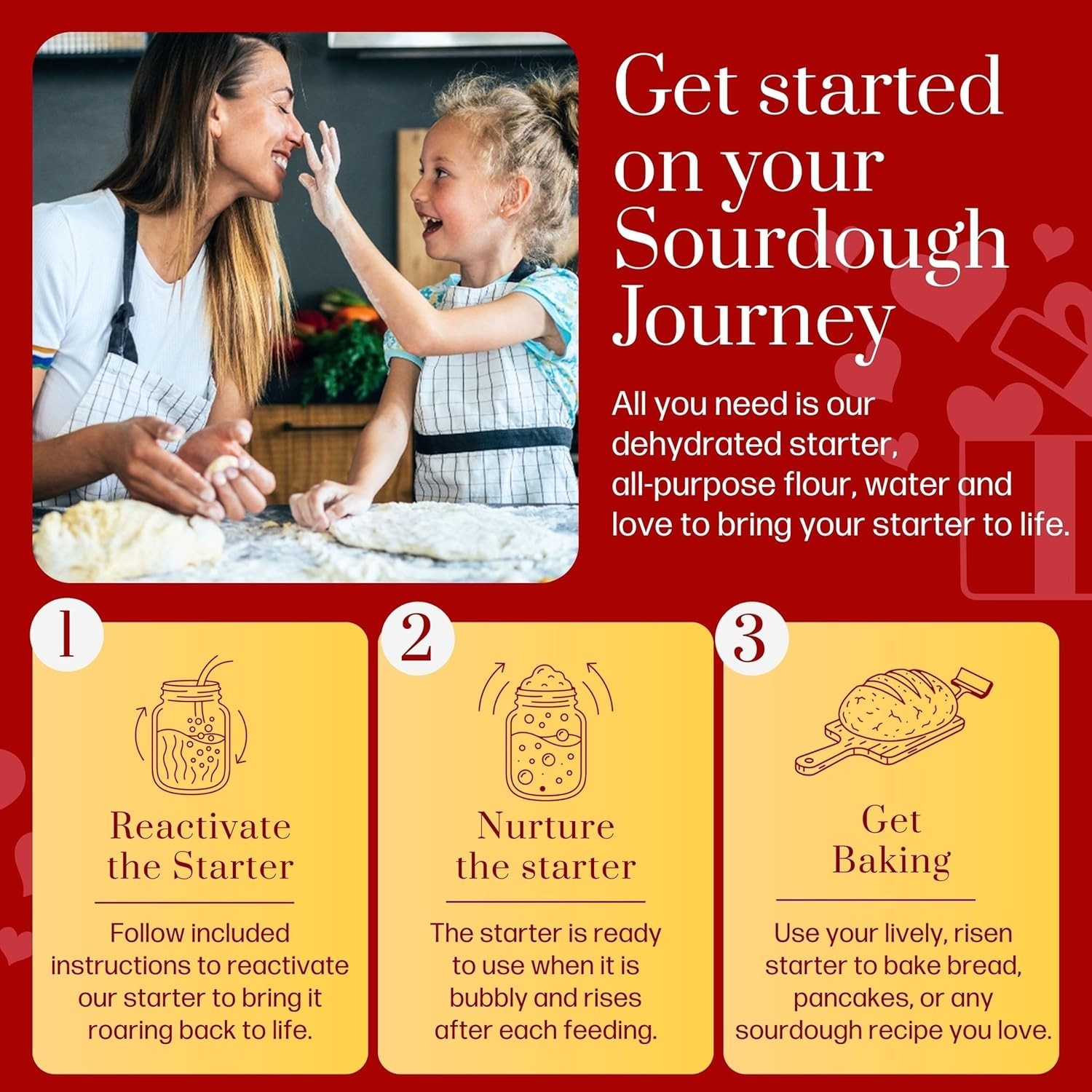 Versatile 100- Sourdough Starter Kit - Ideal for Beginners & Artisan Bakers