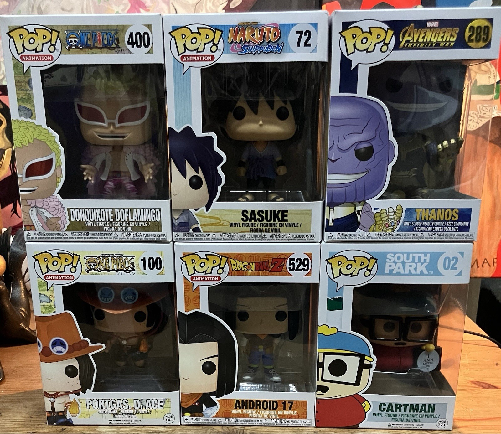 Funk Pop Set of 6. Never Opened.
