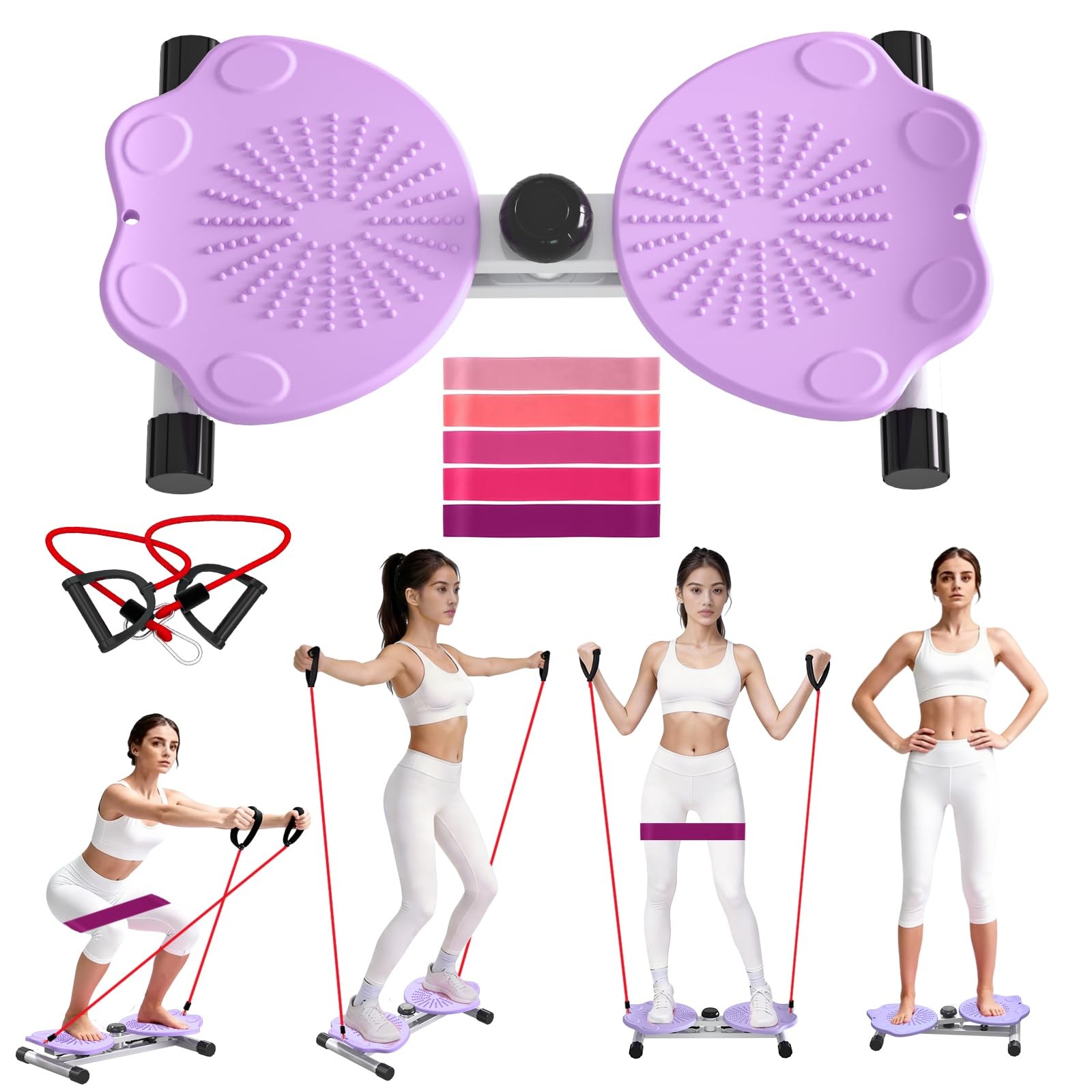 Waist Twister Machine for Exercise (purple cat)