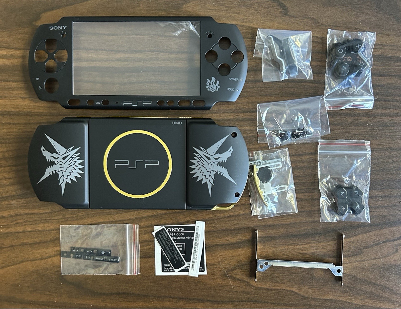 Full Housing Replacement Shell Case Buttons For PSP 3000 Monster Hunter Edition