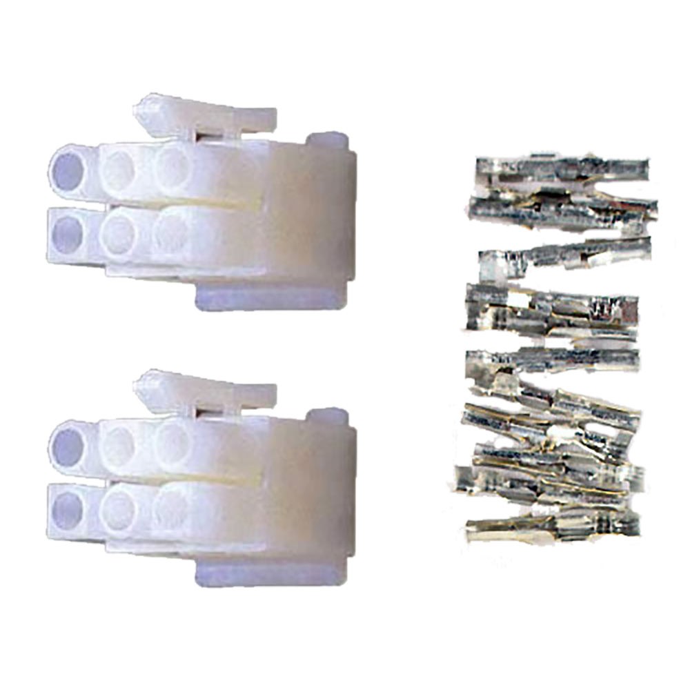 Molex Female 6 Pin Square Arcade Pinball Plugs with Pins - .093 - Set of 2