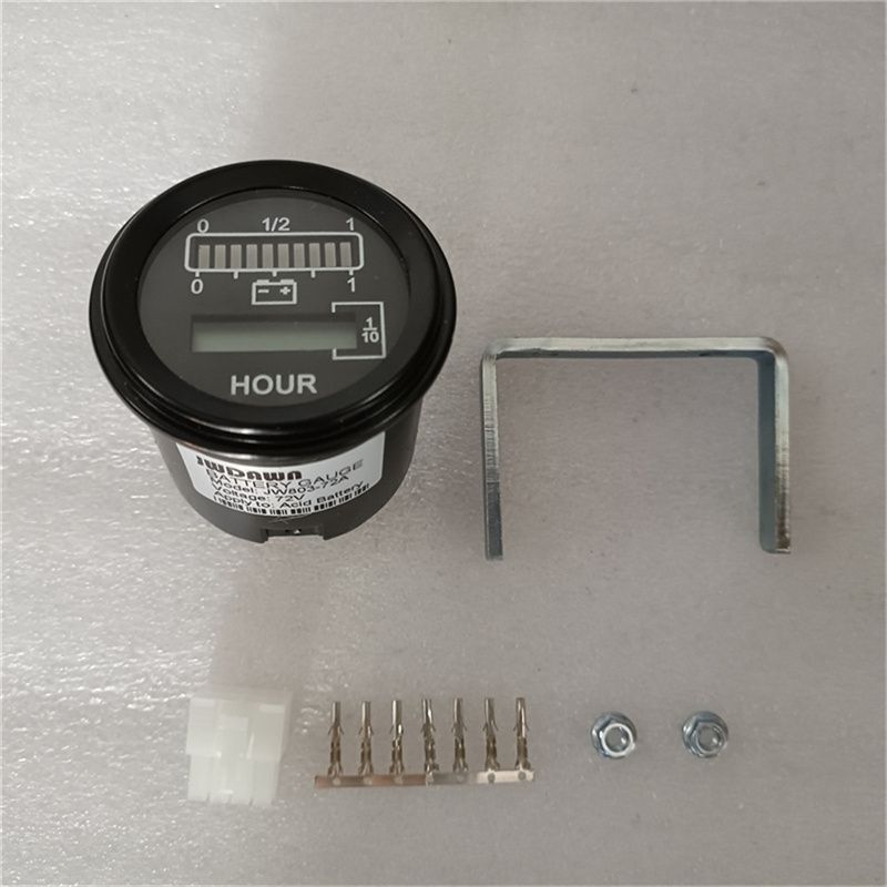 For Curtis 803 Battery Gauge Single Voltage 12V 24V 36V 48V 72V 80V Hour Meter