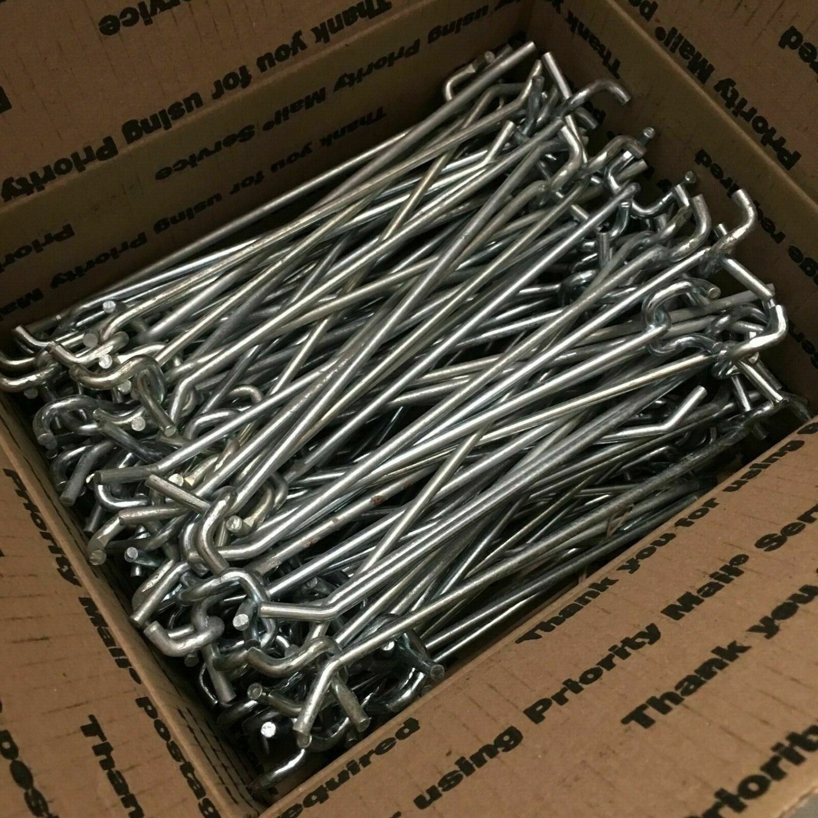 25 Count 8in Light Duty Peg Board Hooks For Retail And Garage Storage