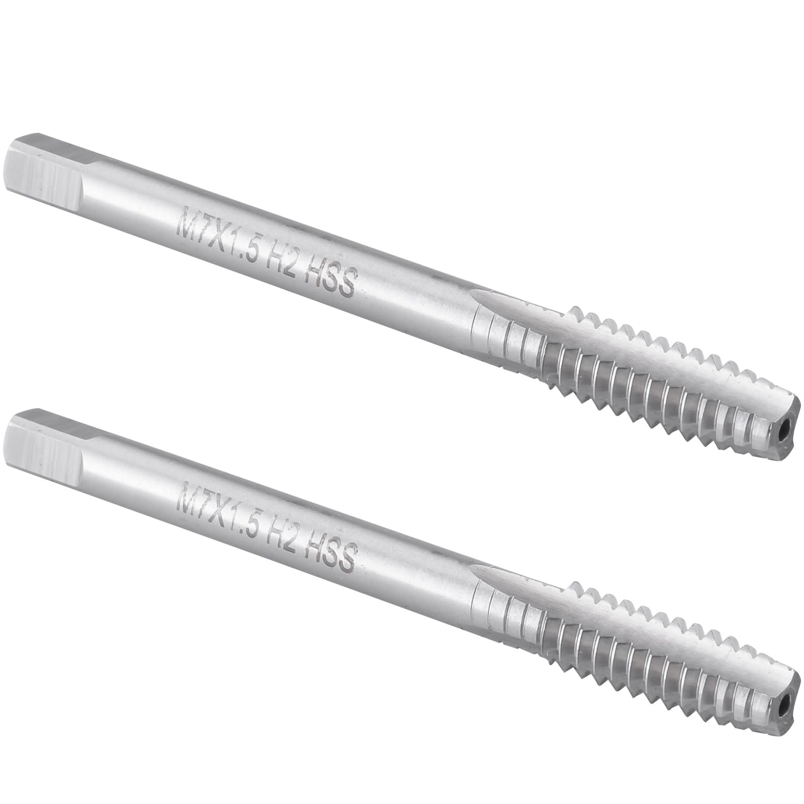 2 PCS M7 x 1.5 Thread Tap Right Hand HSS M7 x 1.5 Straight Fluted Machine