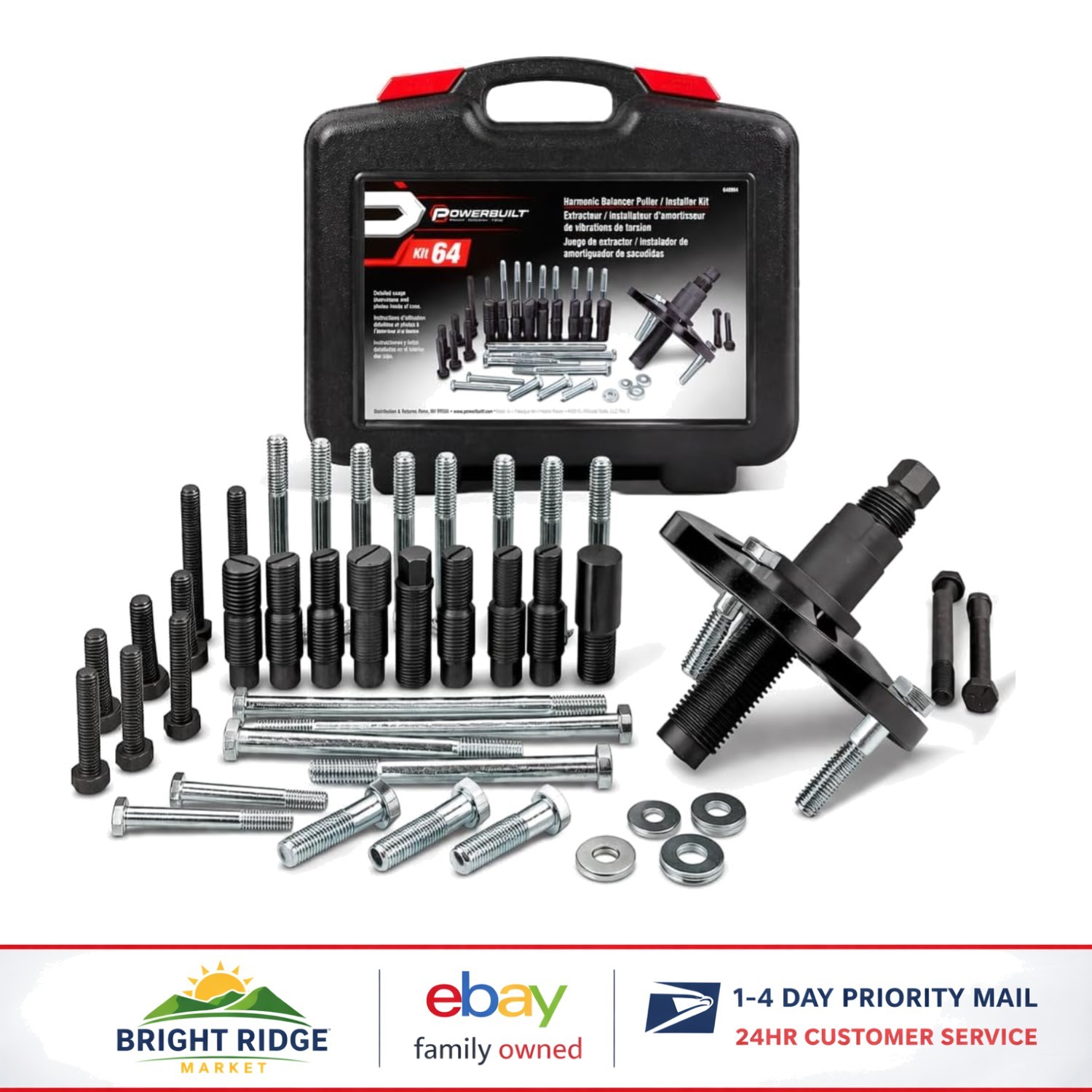 Automotive Tool Kit for Efficient Harmonic Balancer Removal and Installation