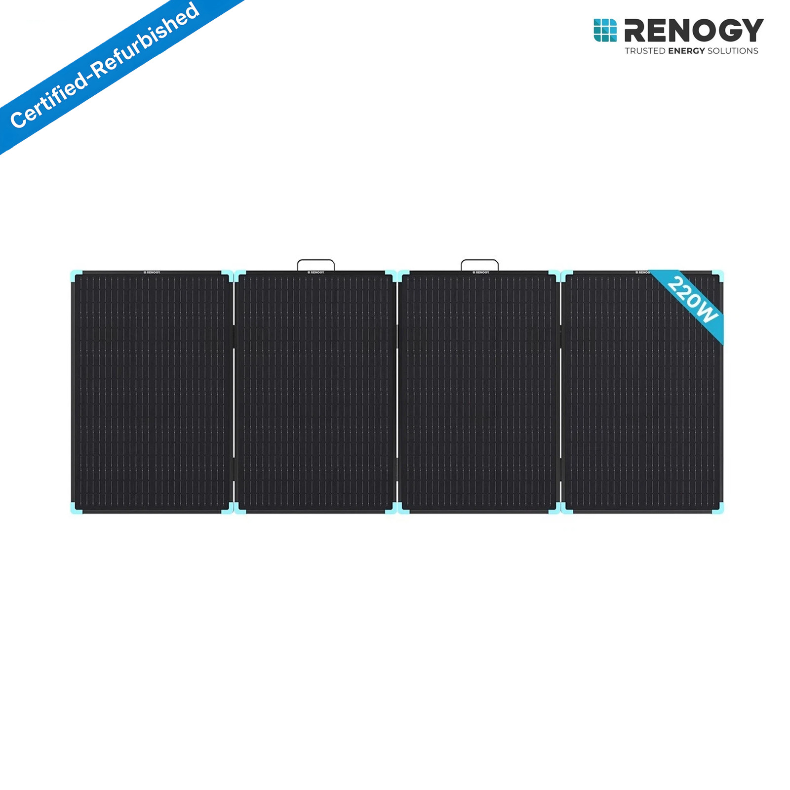 Renogy 220W Portable Solar Panel Suitcase 23% High Efficiency For RV Refurbished